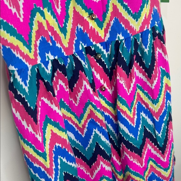NWT Lilly Pulitzer Sherlynn Hearts A Flutter Multi Color Chevron Striped Dress 8 - Picture 8 of 16
